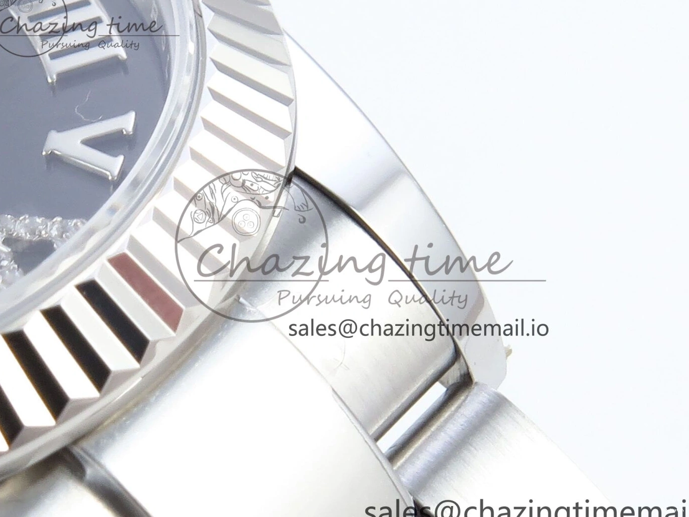 Steel Best 1:1 Diamonds Roman on Dial Bracelet ETA DateJust 904L 2688 Edition ARF Oyster 278274 SS 31 Gray 0308